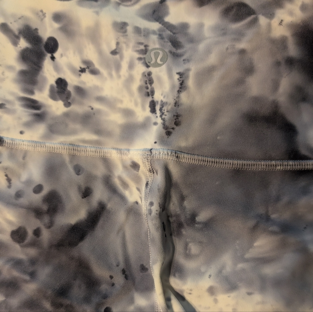 Lululemon Wunder Under High-Rise Tight 25" Luxtreme Size 2 Gray/White Tie Dye - Picture 8 of 9